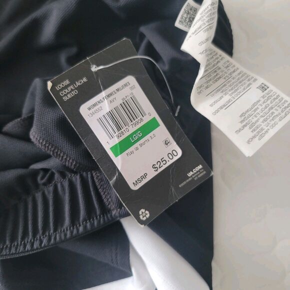 Under Armour Womens Large  Black Loose Heat Gear Stretch Active Shorts - Picture 9 of 11